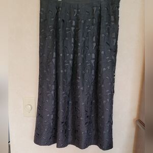 100% Silk Cut-out Skirt Wow Talbots Well Made